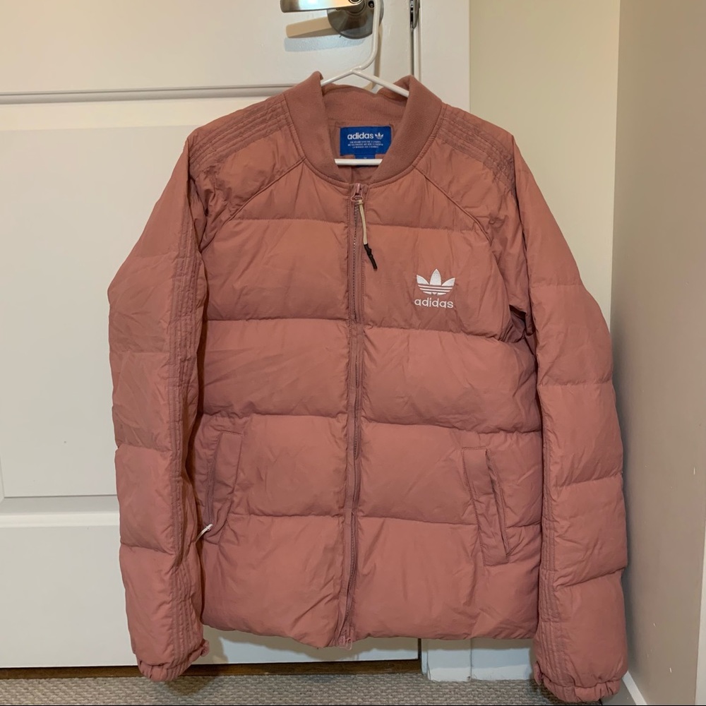 Adidas originals raw pink superstar down jacket